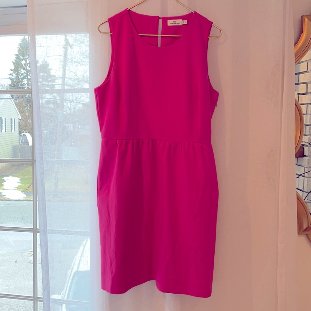 Vineyard Vines Crepe Fit 'N' Flare Sleeveless Dress